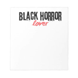 Black Horror Lover Stationery Notizblock