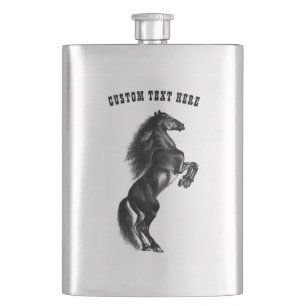 Black Horse Flask Geschenk mit benutzerdefiniertem Flachmann