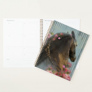 Black Horse Friesian Horse - Kalender, Planer