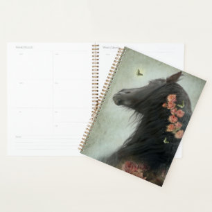 Black Horse Friesian Horse - Kalender, Planer