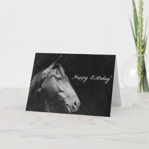 Black Horse Geburtstags-Grunge Karte