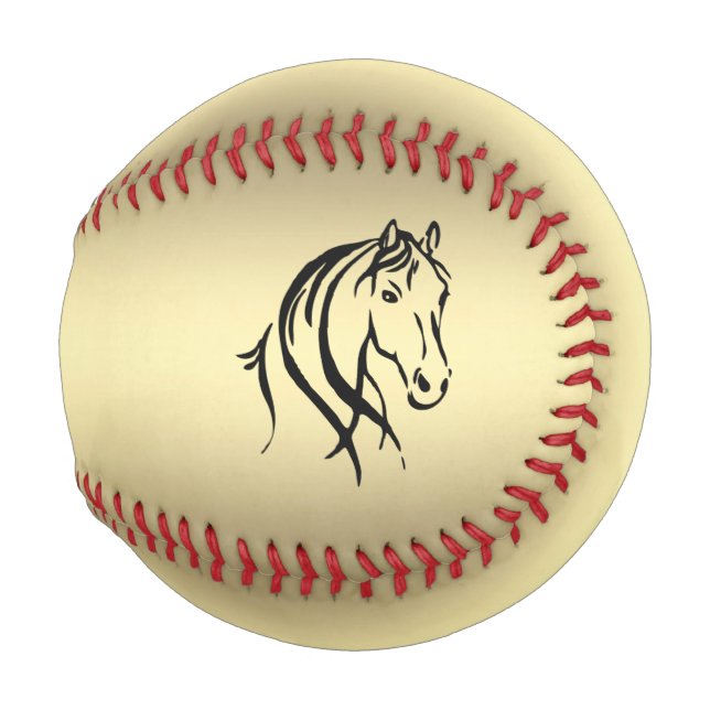 Black Horse Head Gold Baseball (Vorne Rechts)