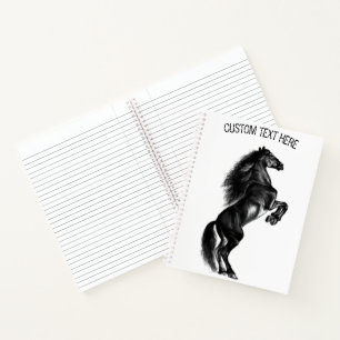 Black Horse Notebook mit benutzerdefiniertem Text Notizbuch