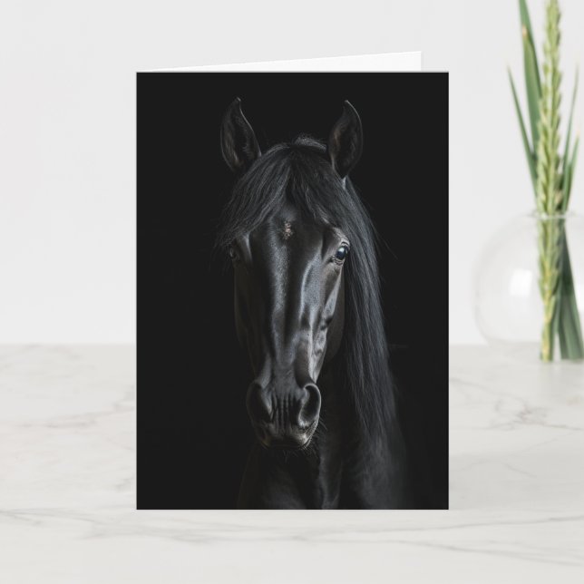 Black Horse Photograph  Karte (Vorderseite)