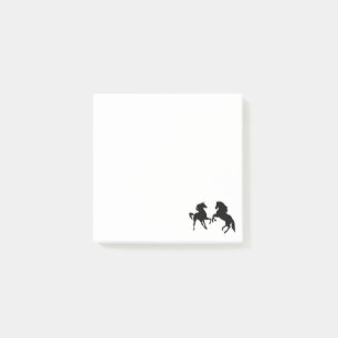 Black Horses Couple Post-it Klebezettel