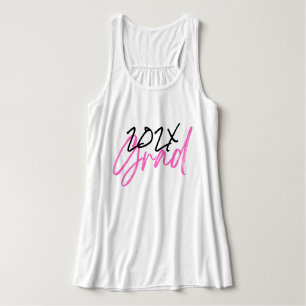 Black Hot Pink Grad Jahr Custom Chic Tank Top