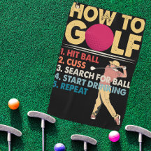 "Black How to Golf" Funny