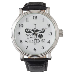 Black I mustaunt dir eine Frage Armbanduhr