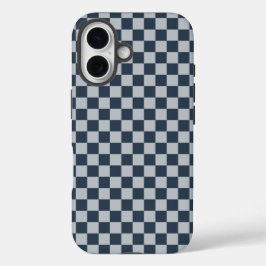 Black ice checkered board pattern iPhone 16 hülle
