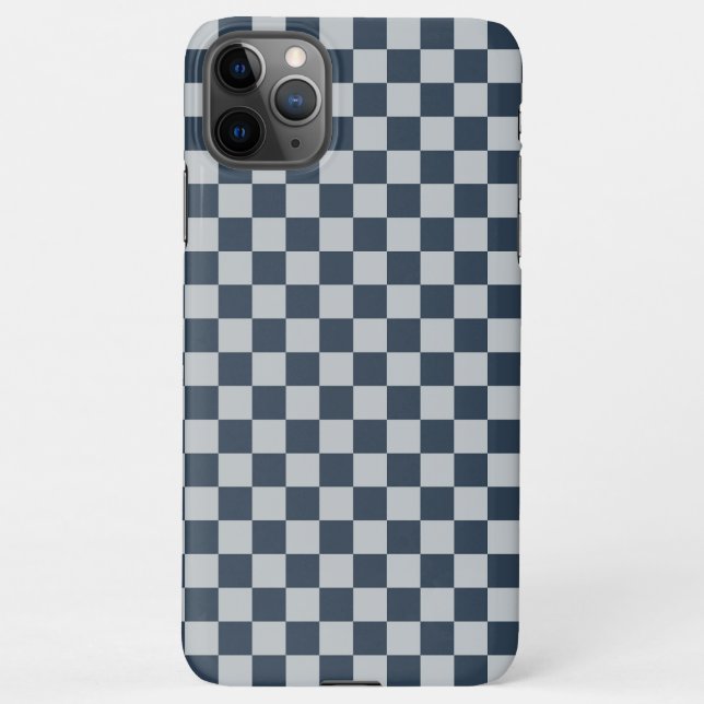 Black ice checkered board pattern iPhone hülle (Rückseite)