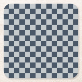 Black ice checkered board pattern rechteckiger pappuntersetzer