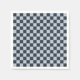 Black ice checkered board pattern serviette
