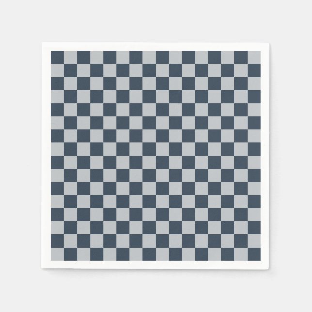 Black ice checkered board pattern serviette (Vorderseite)