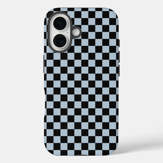 Black ice checkered pattern Case-Mate iPhone hülle (Rückseite)