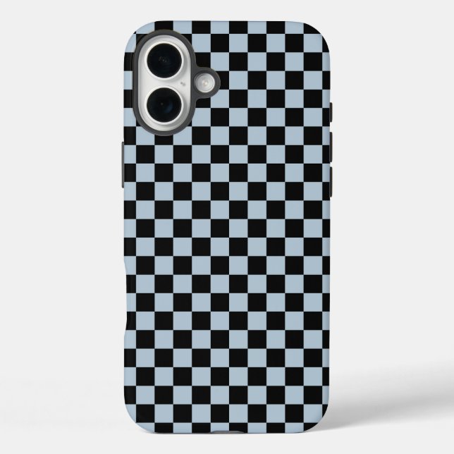 Black ice checkered pattern Case-Mate iPhone hülle (Rückseite)