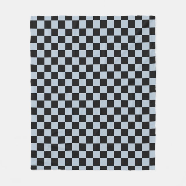 Black ice checkered pattern fleecedecke (Vorderseite)