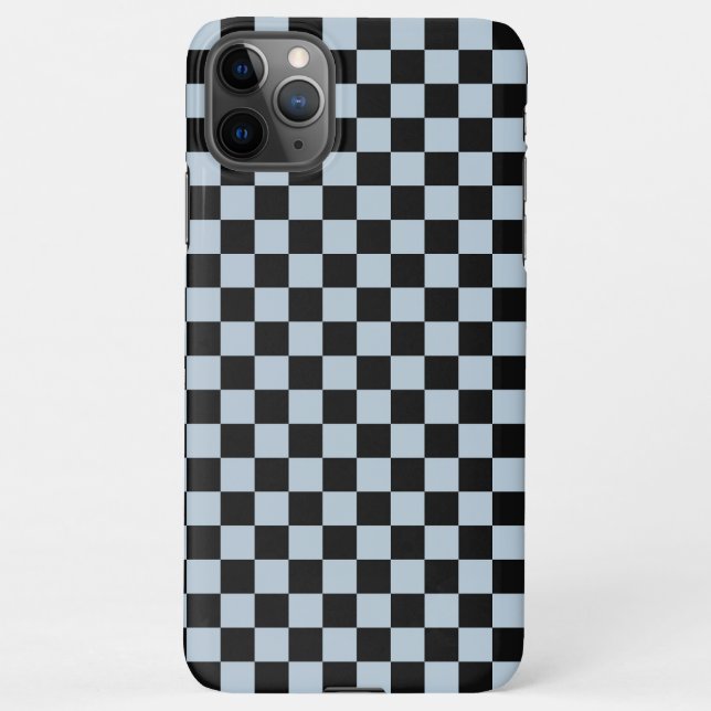 Black ice checkered pattern iPhone hülle (Rückseite)