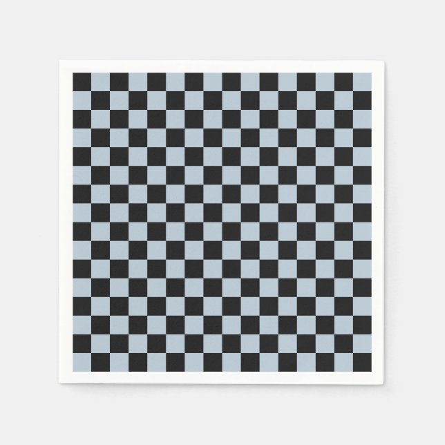 Black ice checkered pattern serviette (Vorderseite)