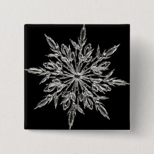 Black Ice Crystal Button