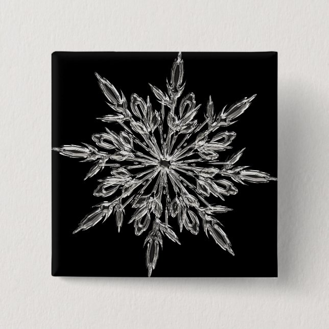 Black Ice Crystal Button (Vorderseite)