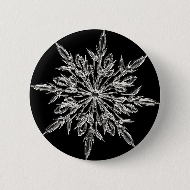 Black Ice Crystal Button (Vorderseite)
