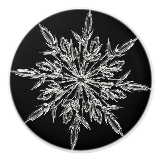 Black Ice Crystal Keramikknauf (Vorderseite)