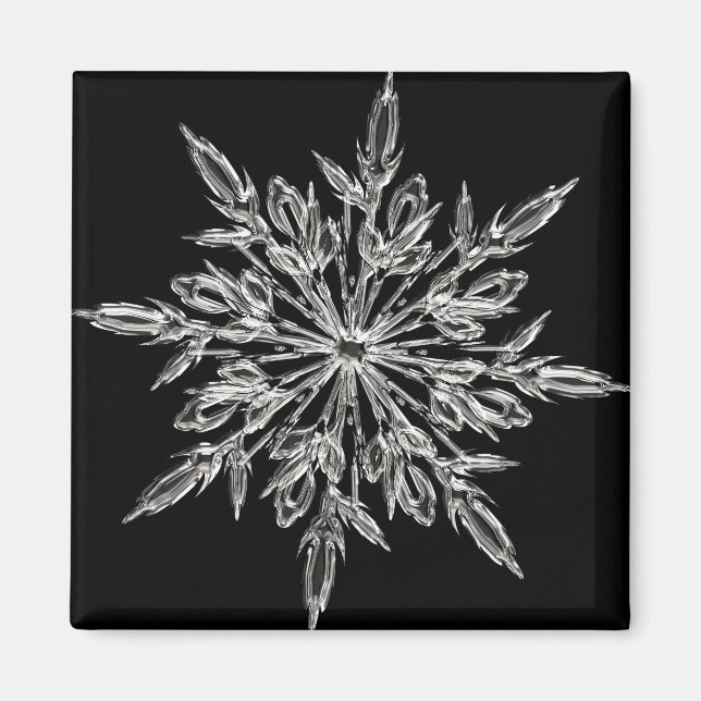 Black Ice Crystal Magnet (Vorne)