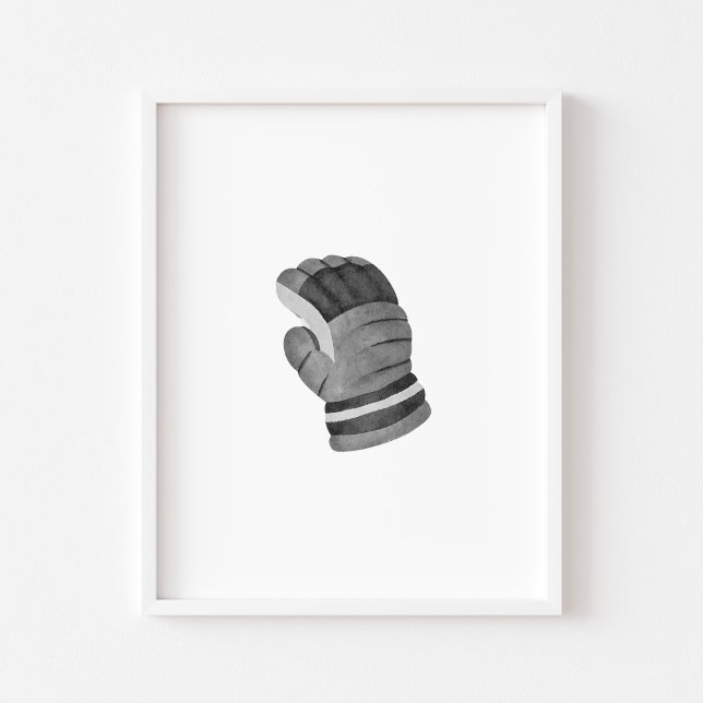 Black Ice Hockey Handschuhe Wandkunst Poster (Von Creator hochgeladen)