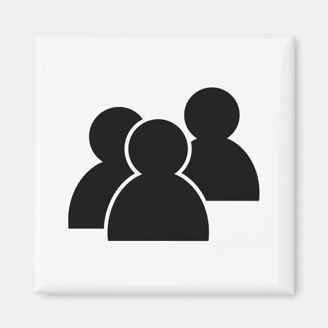 Black Icon People Magnet (Vorne)