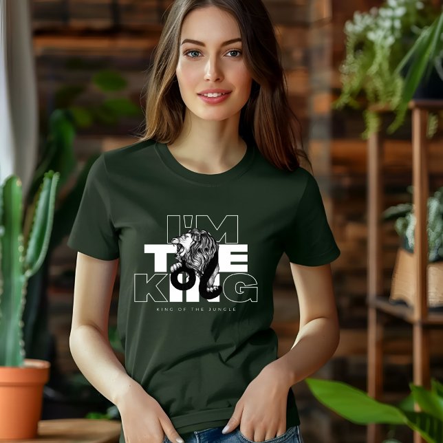 Black Illustrated Im The King T-Shirt (Von Creator hochgeladen)