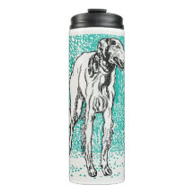 Black Illustration Front Greyhound von Moriz Jung