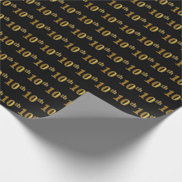 Black, Imitate Gold 10. (10.) Event Geschenkpapier