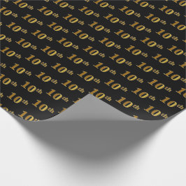 Black, Imitate Gold 10. (10.) Event Wrapping Paper Geschenkpapier