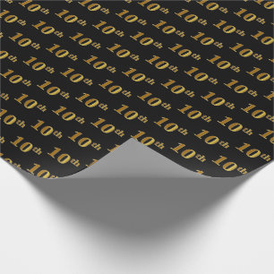 Black, Imitate Gold 10. (10.) Event Wrapping Paper Geschenkpapier