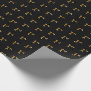 Black, Imitate Gold 1. (First) Event Wrapping Pape Geschenkpapier