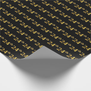 Black, Imitate Gold 24. (24.) Event Geschenkpapier