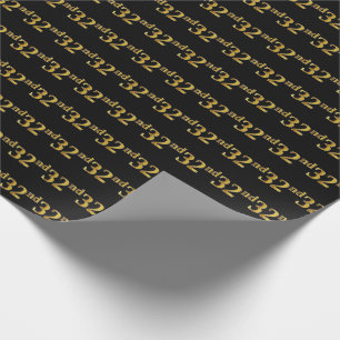 Black, Imitate Gold 32. (32.) Event Geschenkpapier