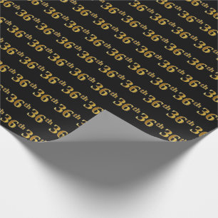 Black, Imitate Gold 36. (36.) Event Geschenkpapier