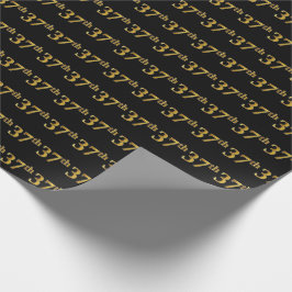 Black, Imitate Gold 37. (37.) Event Geschenkpapier