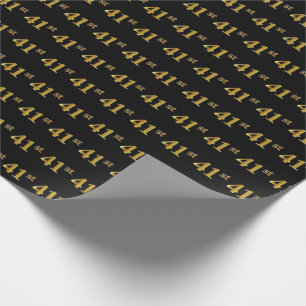 Black, Imitate Gold 41. (41.) Event Geschenkpapier