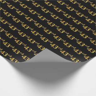 Black, Imitate Gold 43. (43.) Event Geschenkpapier