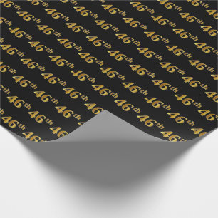 Black, Imitate Gold 46. (46.) Event Geschenkpapier