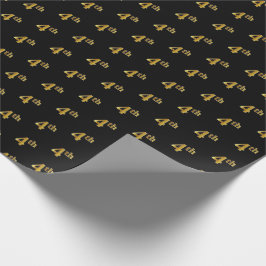Black, Imitate Gold 4. (4.) Event Wrapping Paper Geschenkpapier