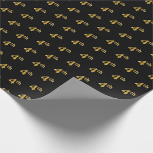 Black, Imitate Gold 4. (4.) Event Wrapping Paper Geschenkpapier