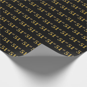 Black, Imitate Gold 51. (51.) Event Geschenkpapier