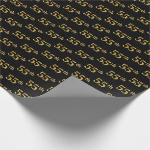 Black, Imitate Gold 55. (55.) Event Geschenkpapier
