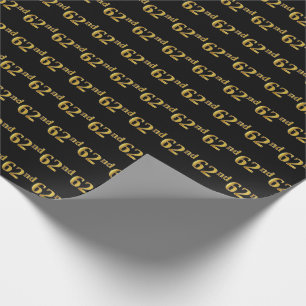 Black, Imitate Gold 62. (62.) Event Geschenkpapier