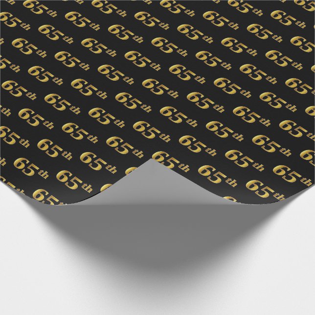 Black, Imitate Gold 65. (65.) Event Geschenkpapier (Ecke)