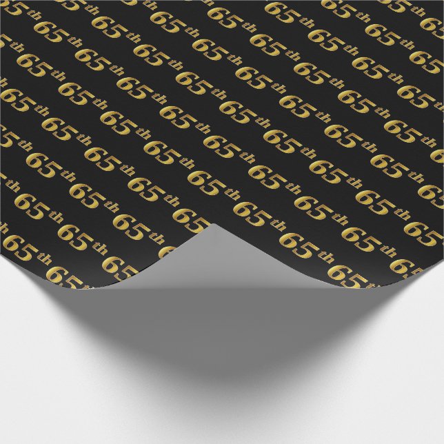 Black, Imitate Gold 65. (65.) Event Geschenkpapier (Ecke)