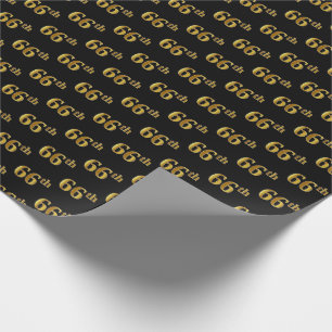 Black, Imitate Gold 66. (66.) Event Geschenkpapier